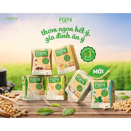 Sữa Đậu Nành Fami Nguyên Chất Ít Đường Hộp 200ml - Ảnh 4