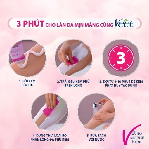 Kem Tẩy Lông Veet Pure Da Thường 50g - Ảnh 3