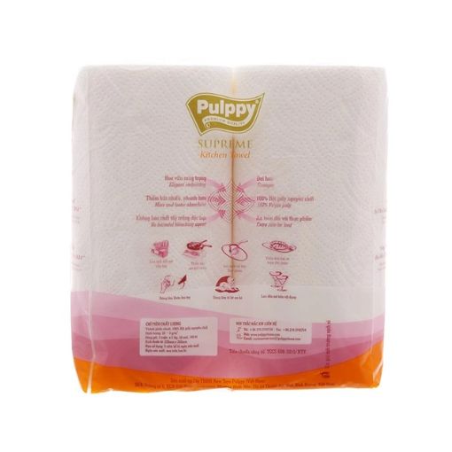 Khăn giấy đa năng Pulppy Supreme 2 lớp 140 tờ - Ảnh 4