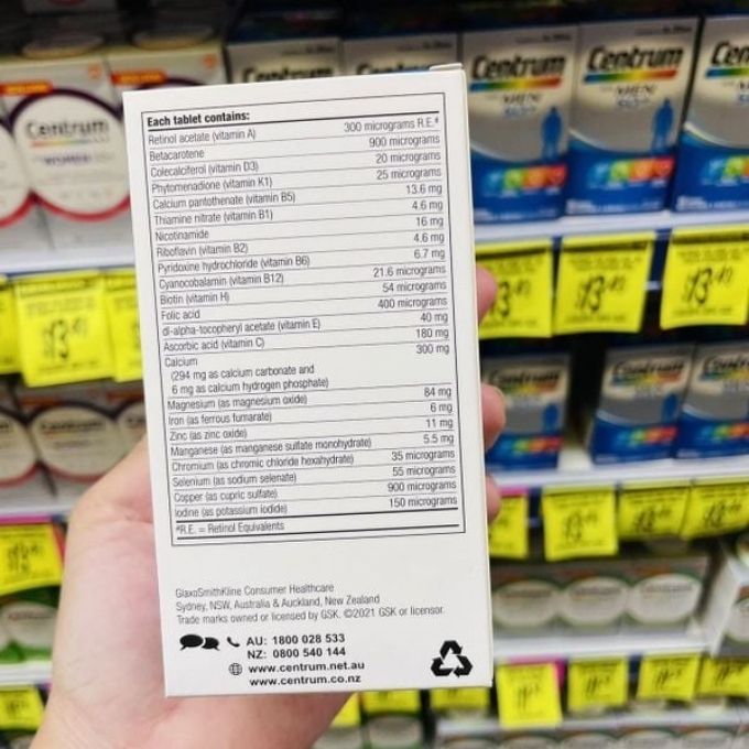 Vitamin Tổng Hợp Cho Nam Centrum For Men Nhập Khẩu Úc - Ảnh 5