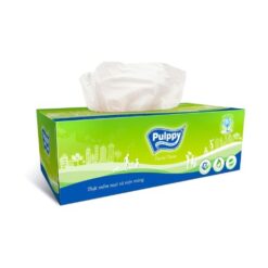 Khăn Giấy Lụa Hộp Pulppy Xanh 180 Tờ, 2 Lớp – Mềm Mại, Tiện Dụng