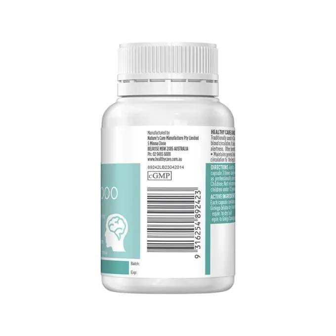 Bổ Não Ginkgo Biloba 2000 Healthy Care Úc Hàng Chính Hãng - Ảnh 2