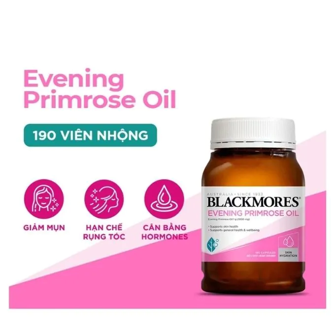 Blackmores Evening Primrose Oil Úc Cân Bằng Nội Tiết & Đẹp Da - Ảnh 2