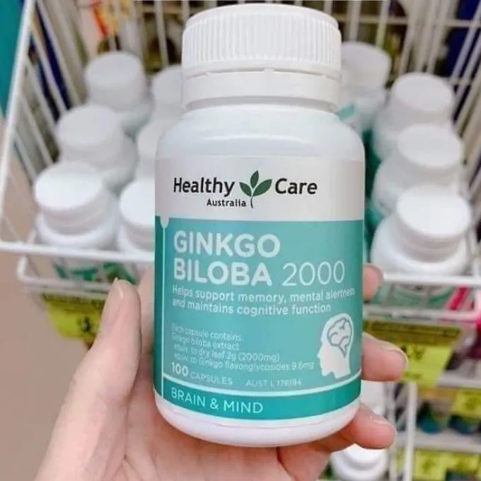 Bổ Não Ginkgo Biloba 2000 Healthy Care Úc Hàng Chính Hãng - Ảnh 3