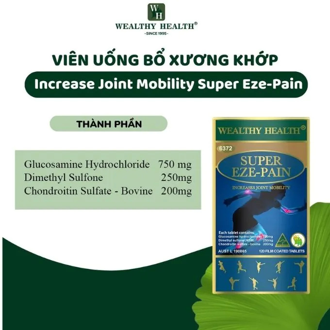 Viên Uống Xương Khớp Super Eze-Pain Wealthy Health - Ảnh 6