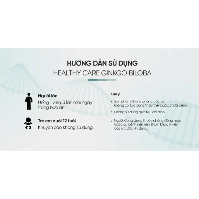 Bổ Não Ginkgo Biloba 2000 Healthy Care Úc Hàng Chính Hãng - Ảnh 7